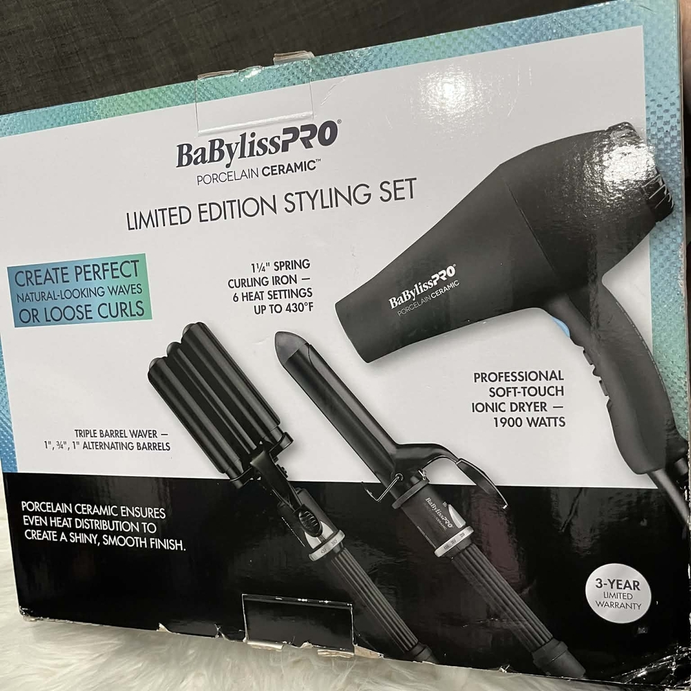 BaBylissPRO Limited Edition Black Styling Set New Whithout Label